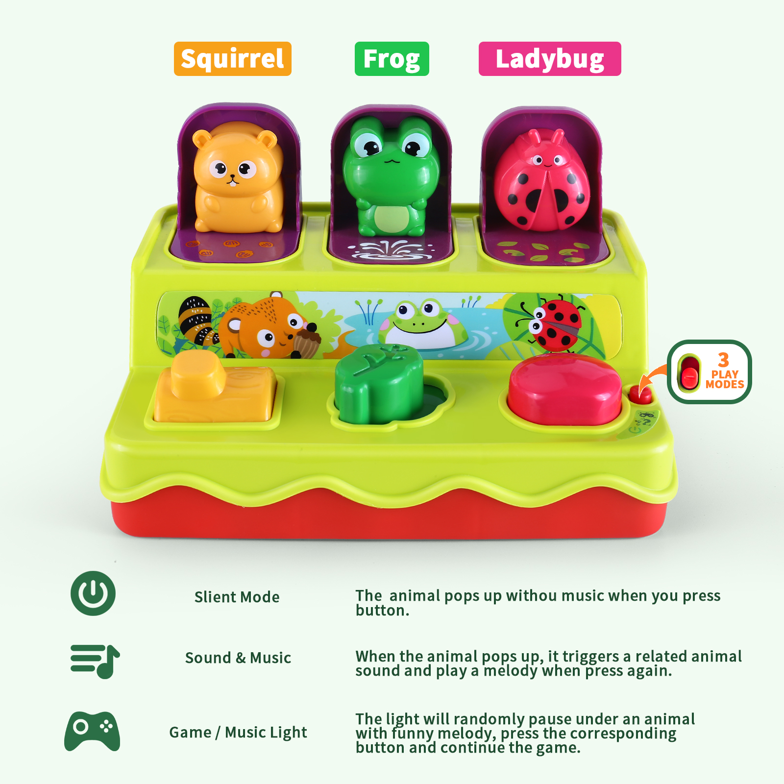 Aueoeo Catapultcute Animal Toy Interactive Board India